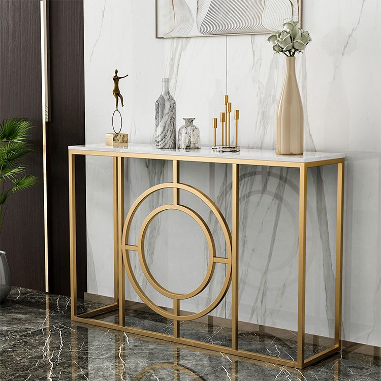Glam Console Accent Table Antique Finish Rectangle Console Sofa Table