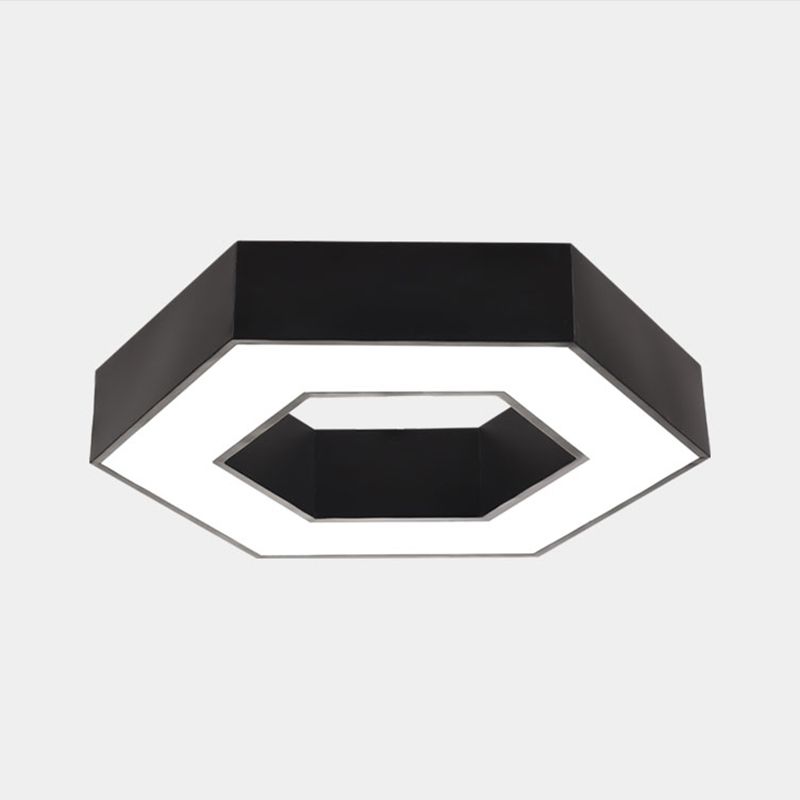 Geometric Shape Ceiling Mounted Fixture Minimalist Metal LED Flush Mount Light for Office