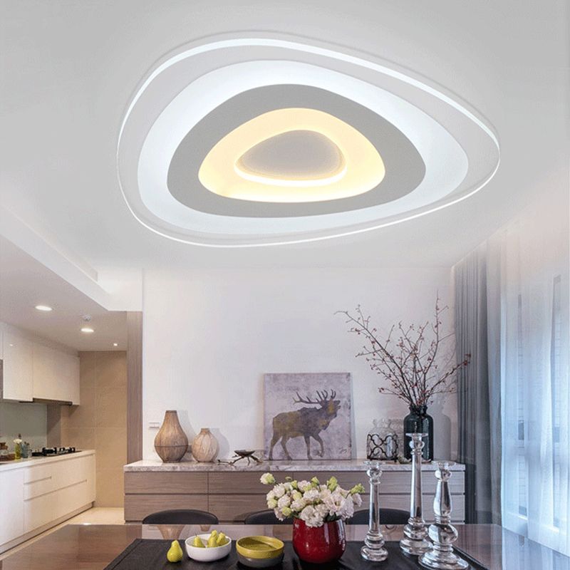 Geometrical Acrylic Led Flush Mount Ceiling Lamp Fixtures Modern Style 1-Light Flush Light
