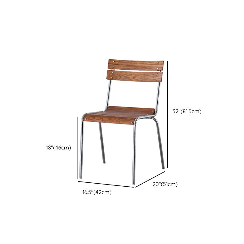 Contemporary Beech Solid Wood Armless Bar Stool with Footrest