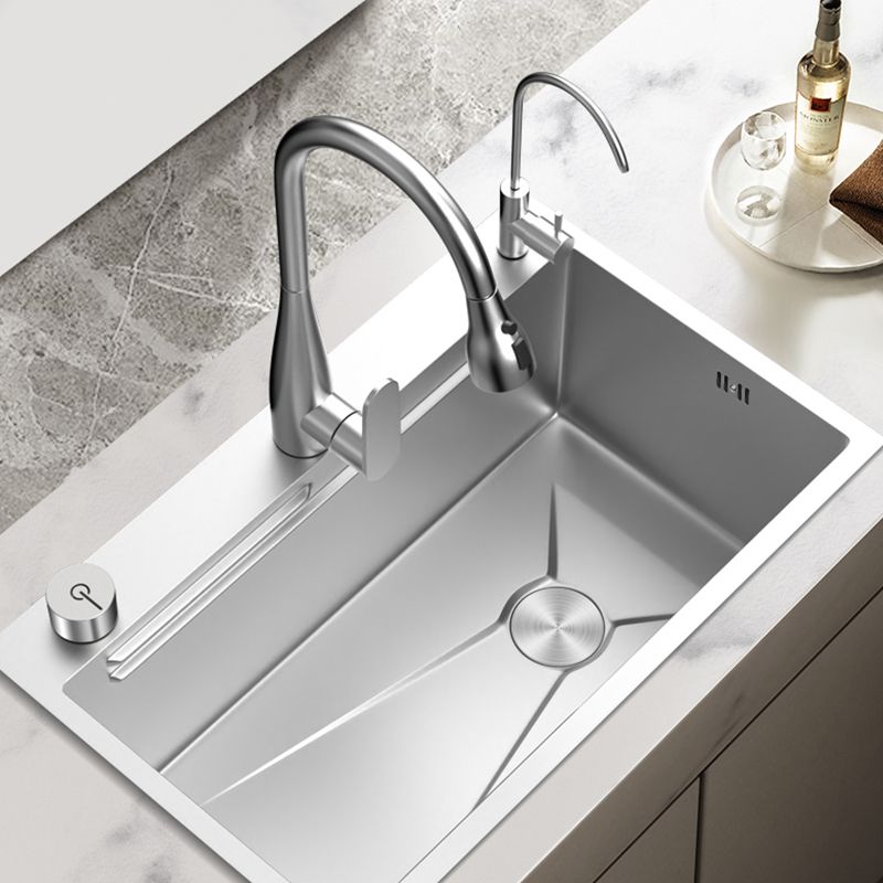 Single Basin Kitchen Sink Stainless Steel Modern Kitchen Sink