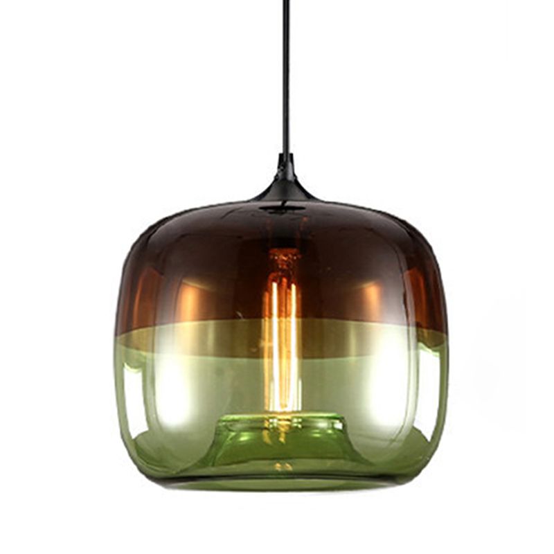 Glass Shaded Hanging Pendant Light Minimalist Style Pendant Light Kit for Restaurant
