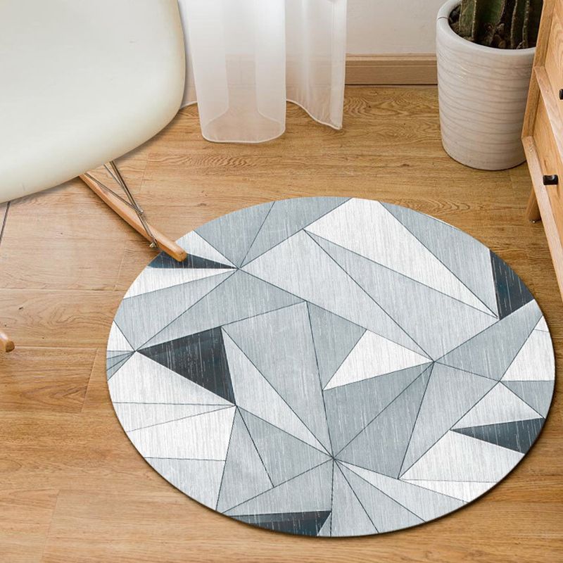 Modern Home Decor Rug Multi-Color Geometric Area Carpet Polypropylene Easy Care Machine Washable Rug