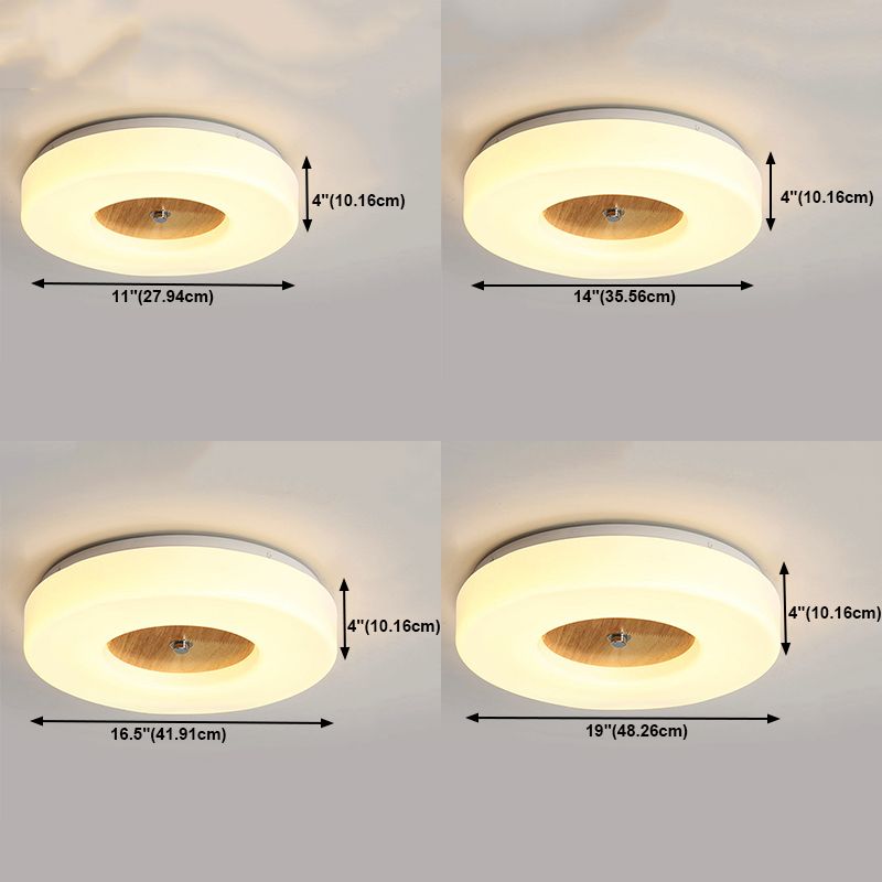 Luz de techo de madera para techo de luz moderna 1 Accesorios de luz de techo de descarga de luz en Brown