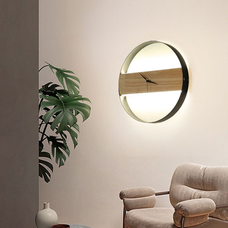 Modern Clock Wall Lighting Study Study Study Study Light Funce in beige