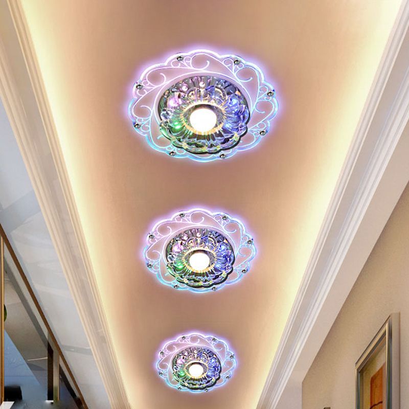 Blossom Inbouwlamp Minimalistisch Helder Afgeschuind Kristal LED Dicht bij Plafondverlichting voor Veranda