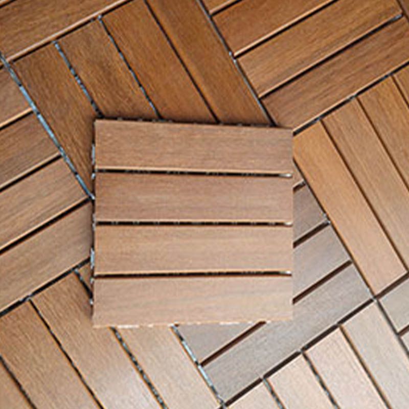 Solid Wood Patio Flooring Tiles Interlocking Deck Plank for Indoor and Outdoor
