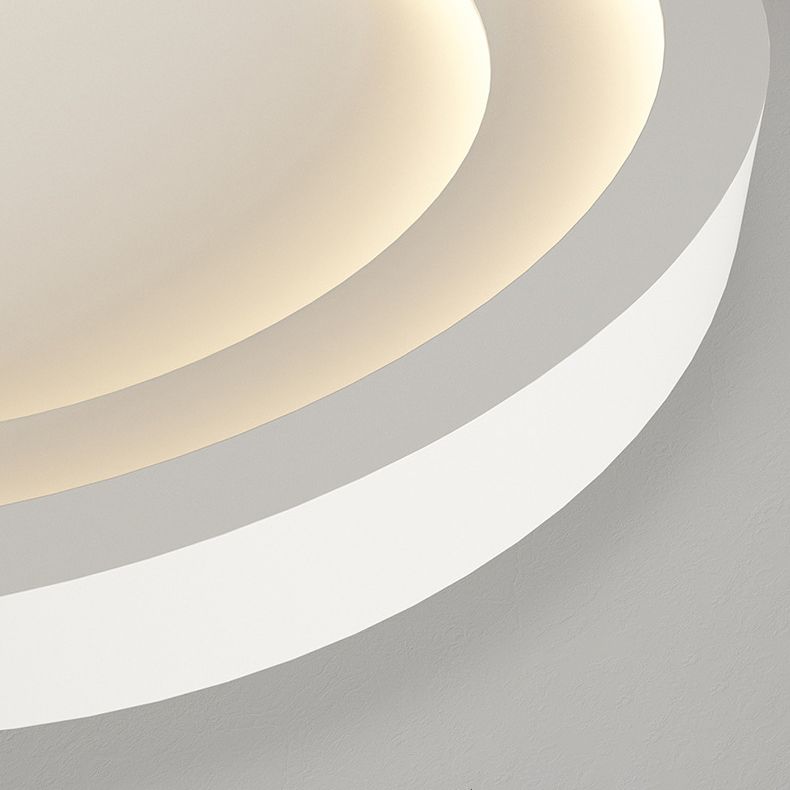 Modernism Flush Mount Ceiling Light White Flush Lighting with Metal for Bedroom