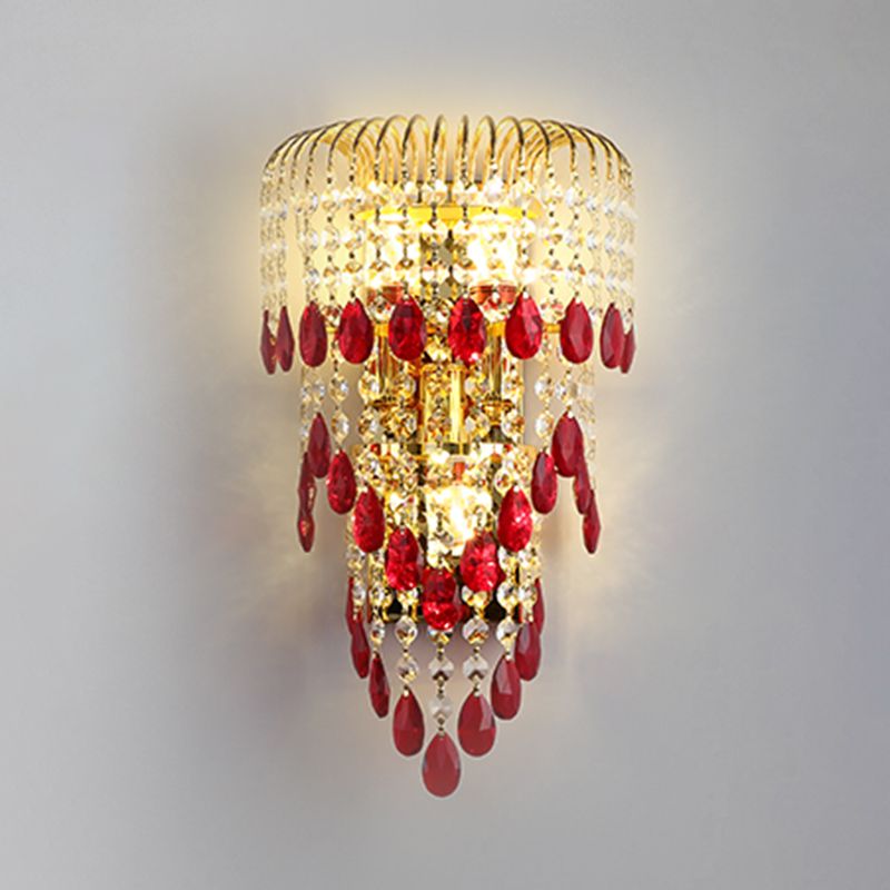 Crystal Unique Shape Wall Light Modern 3 Lights Wall Light Sconce