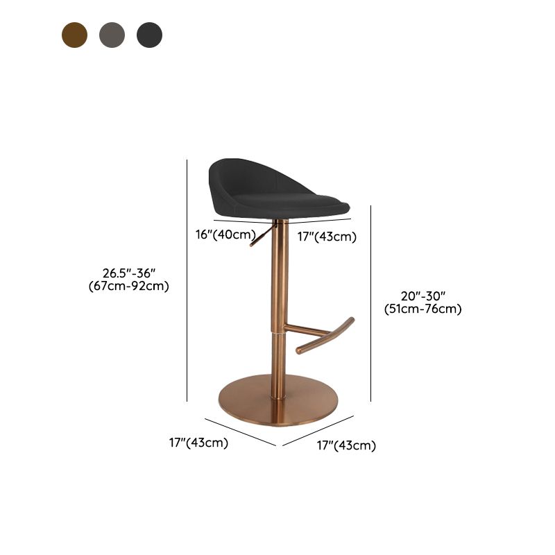 Adjustable Height Bar Stool Contemporary Dining Stool with Footrest