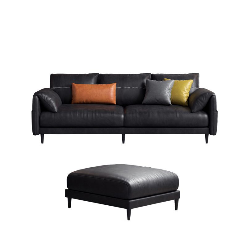 Dark Gray Faux Leather Sofa/Sectionals with Wear-Resistant and Storage