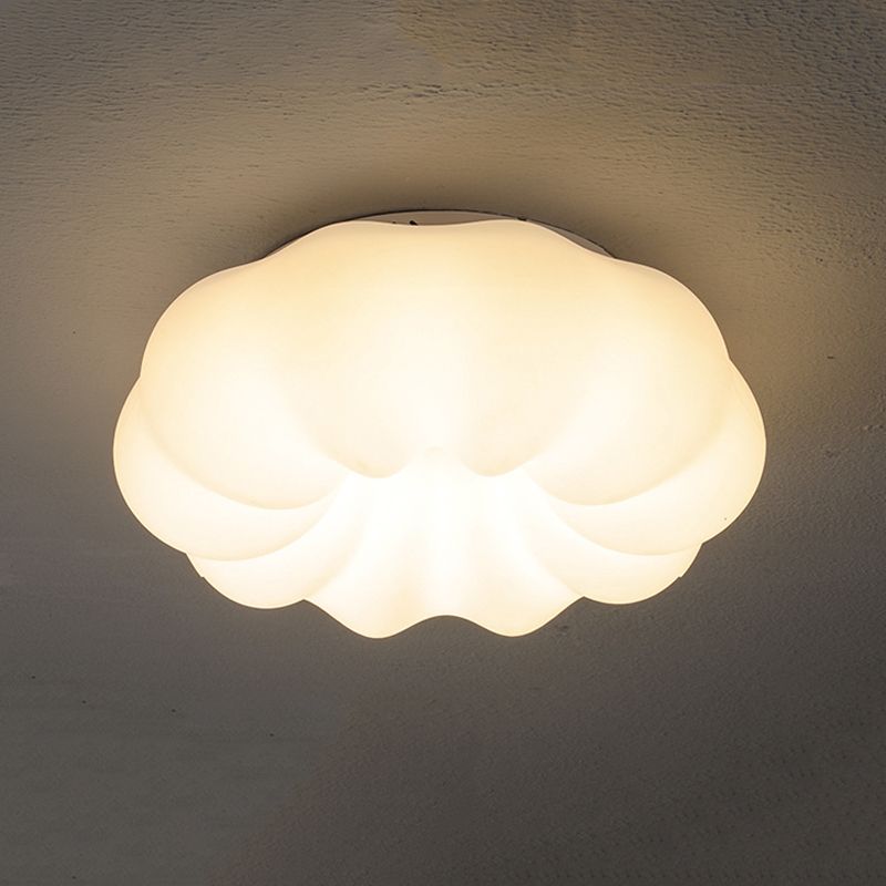 Cloud Shape 1 - Light Flush Mount Light Cream White Acrylic Modern Ceiling Flush