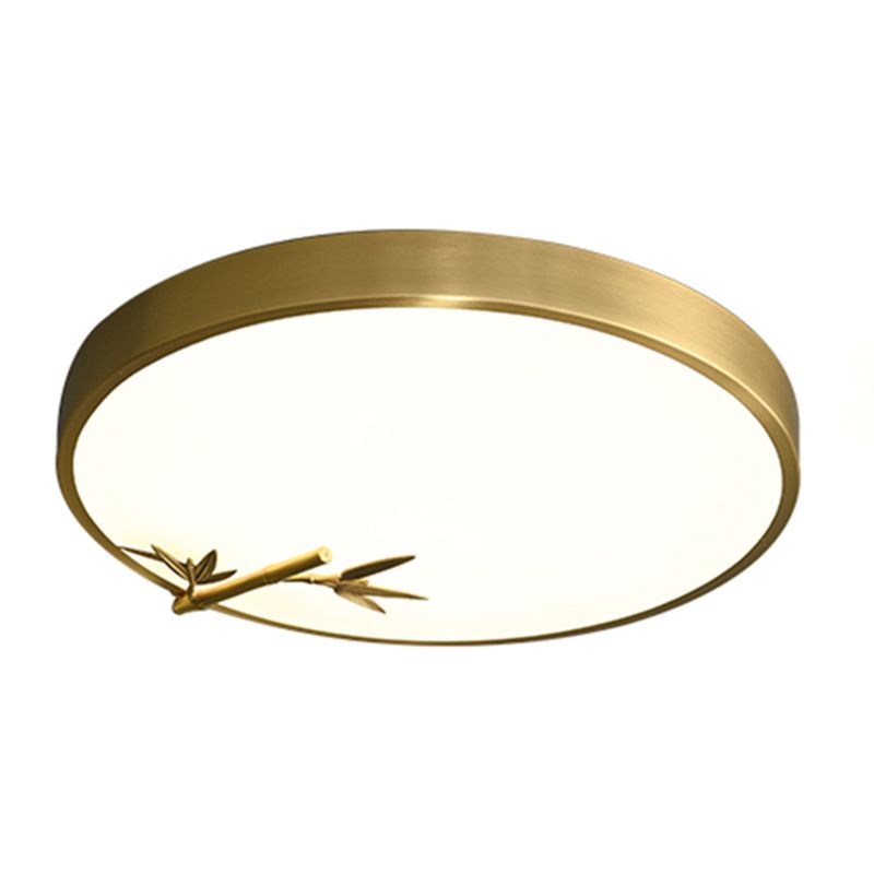 Lampe encastrée de forme ronde en métal moderne, plafonnier à 1 lumière