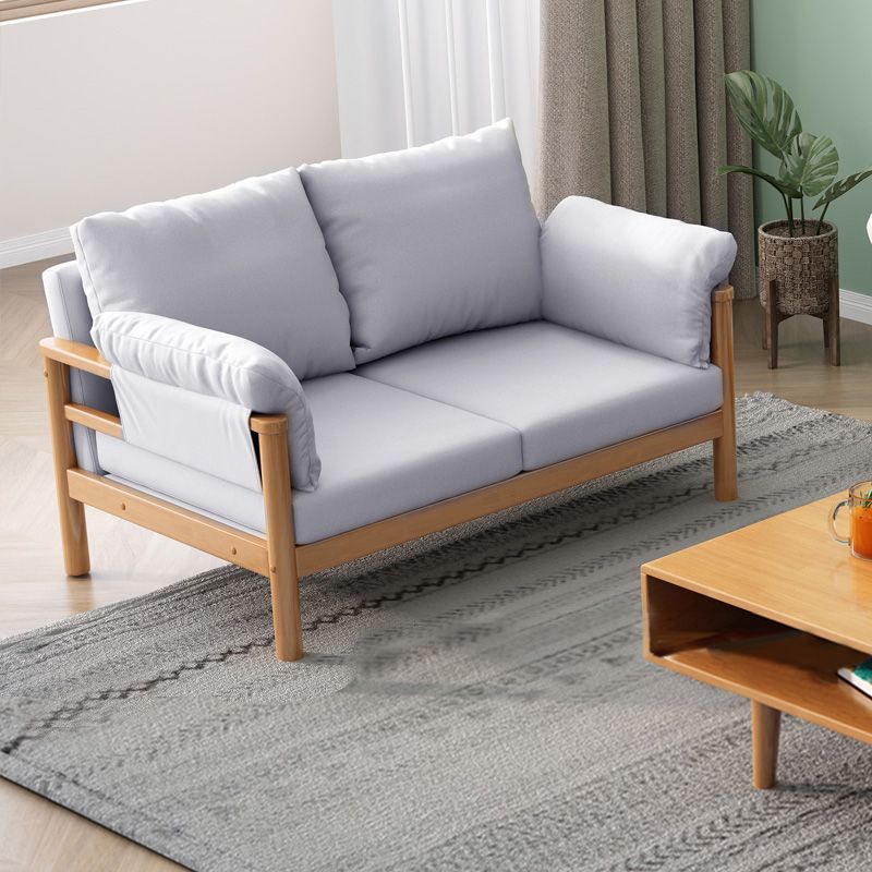 Scandinavian Pillow Top Arm Sofa Loose Back Living Room Settee