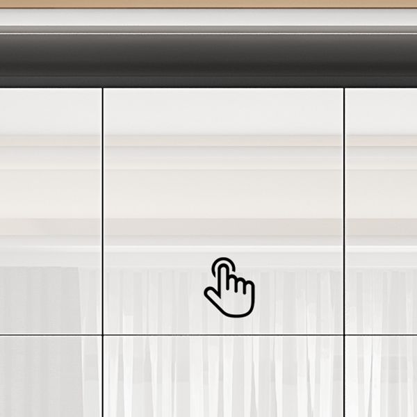 Contemporary Style Wood Wardrobe White Colour Wardrobe Closet with 1 Drawer