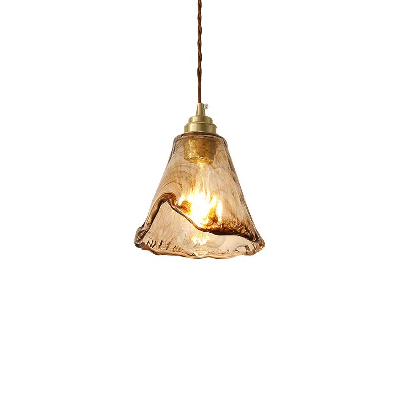 Brass Glass Impiccing a sospensione Light Industrial Single a Cioncant Lights per ristorante