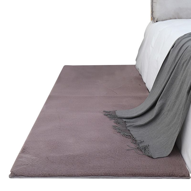 Contemporary Indoor Rug Simple Plain Area Rug Polyster Washable Anti-Slip Rug for Home Decor