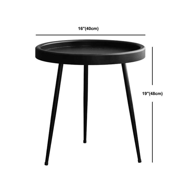Scandinavian 3 Legs Coffee Table Round Wooden Coffee Table for Living Room