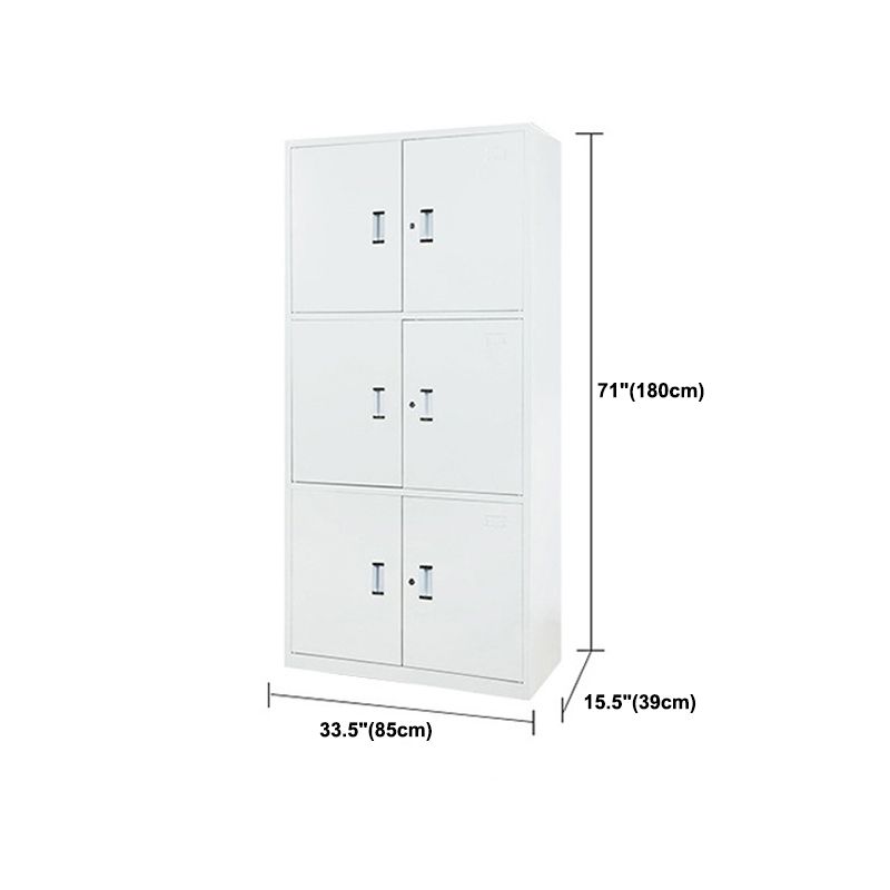 Modern Style Metal Wardrobe White Colour Freestanding Wardrobe Closet