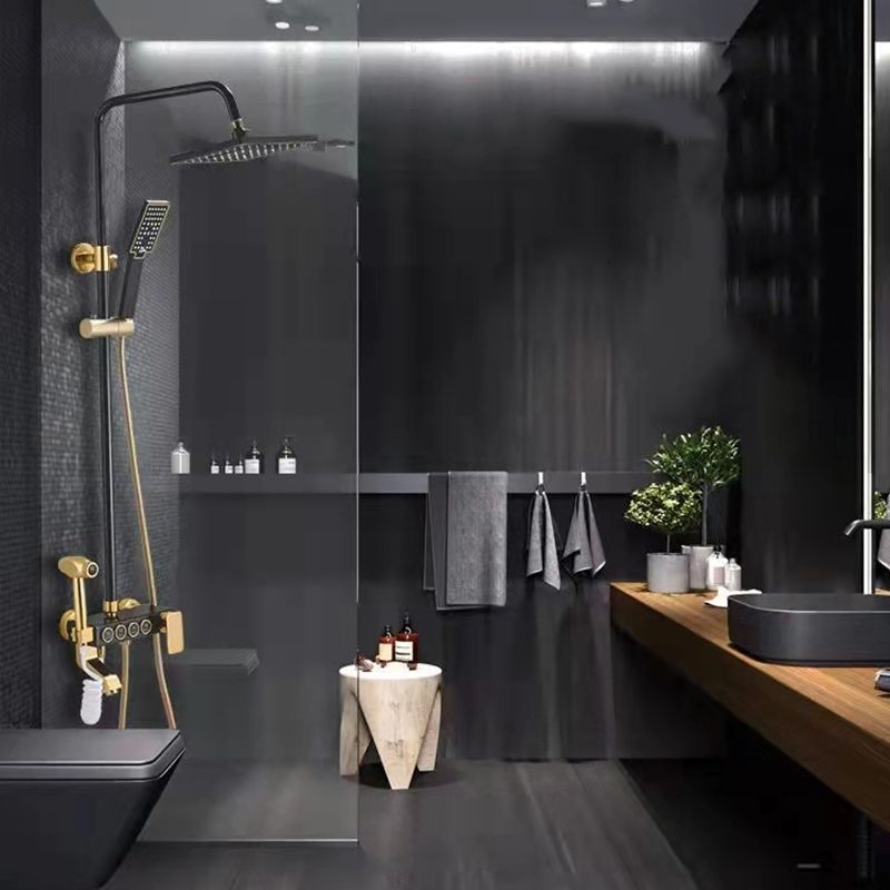 Modern Adjustable Swivel Shower Metal Shower Head Shower Faucet on Wall