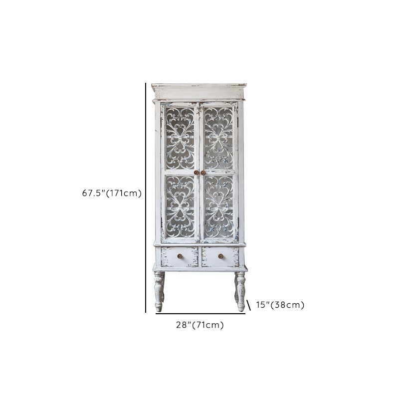 Traditional Display Stand Solid Wood Storage Cabinet for Dining Room