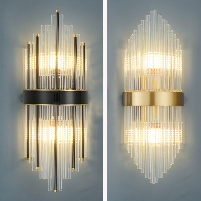 2 LA LA LA LUCCHI Crystal Fullo Scontro Scontro MOTORE UNICO MODERNO MOLTIRE LUME DELLA parete trasparente