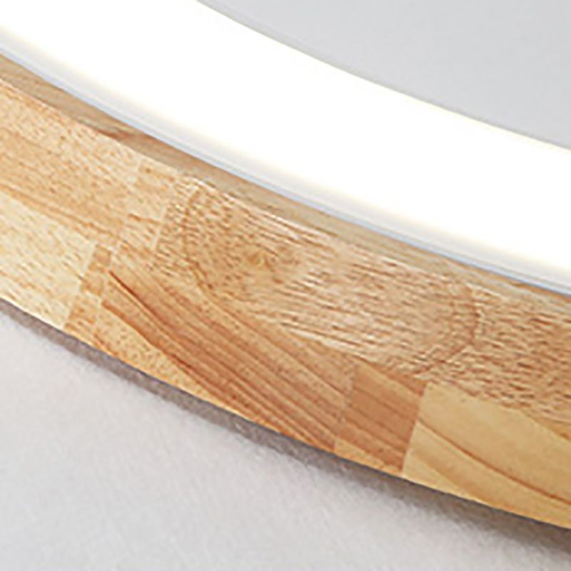 Luminaire de plafond encastré en bois, plafonnier LED moderne pour salle à manger