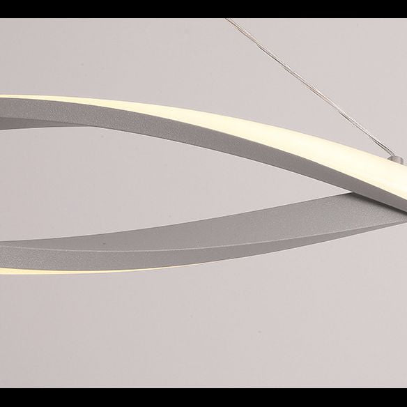 Moderne lineaire kroonluchter verlichtingsarmaturen Metallic Hanging Light Kit voor restaurant