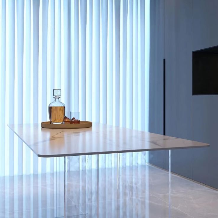 Modern 1/7 Pieces Dining Set Rectangle Stone Dining Table for Restaurant