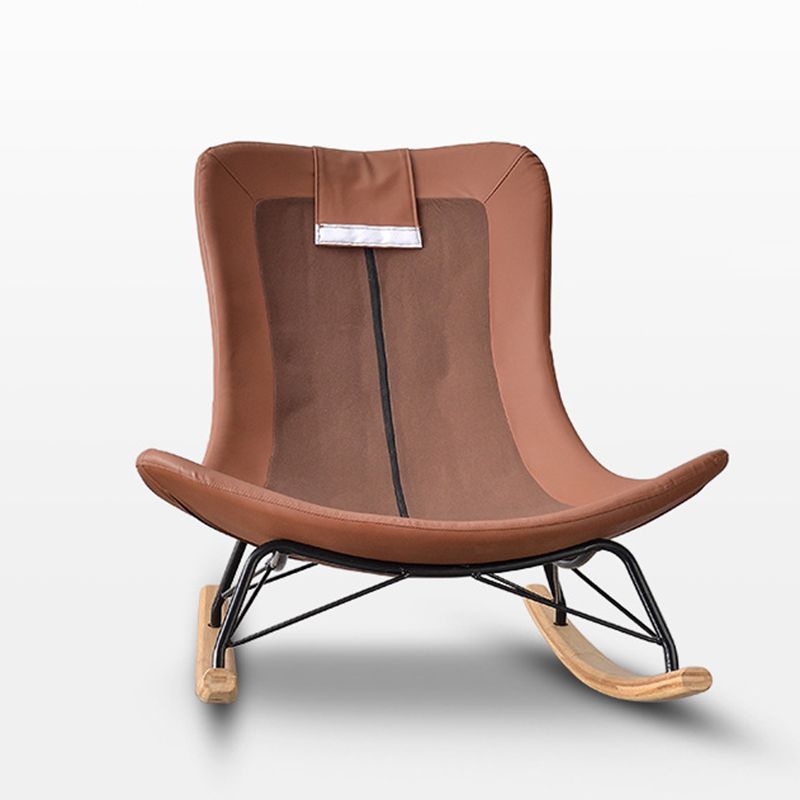 Suede Rocking Chair Contemporary Rocker Chair with Removable Cushions