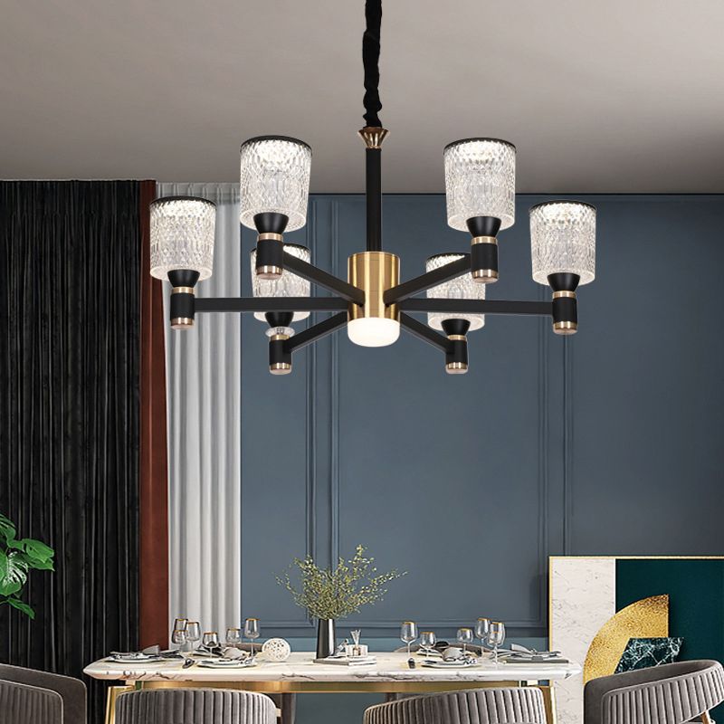 Postmodern Simplicity Cylinder Ceiling Chandelier Acrylic Hanging Light for Living Room