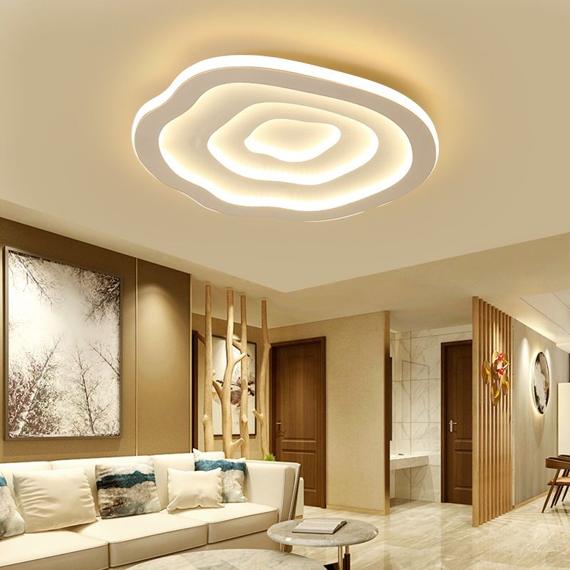 Witte bloem inbouw plafondverlichting armatuur minimalistische LED acryl inbouwlamp