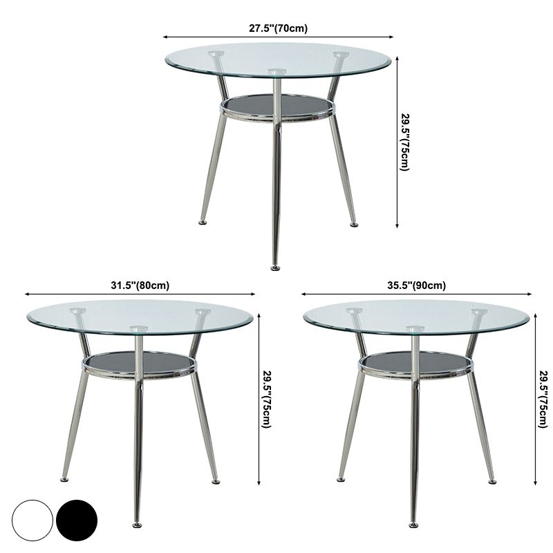 Tavolo da pranzo in vetro temperato in stile moderno tavolo da pranzo a base di pranzo per sala da pranzo