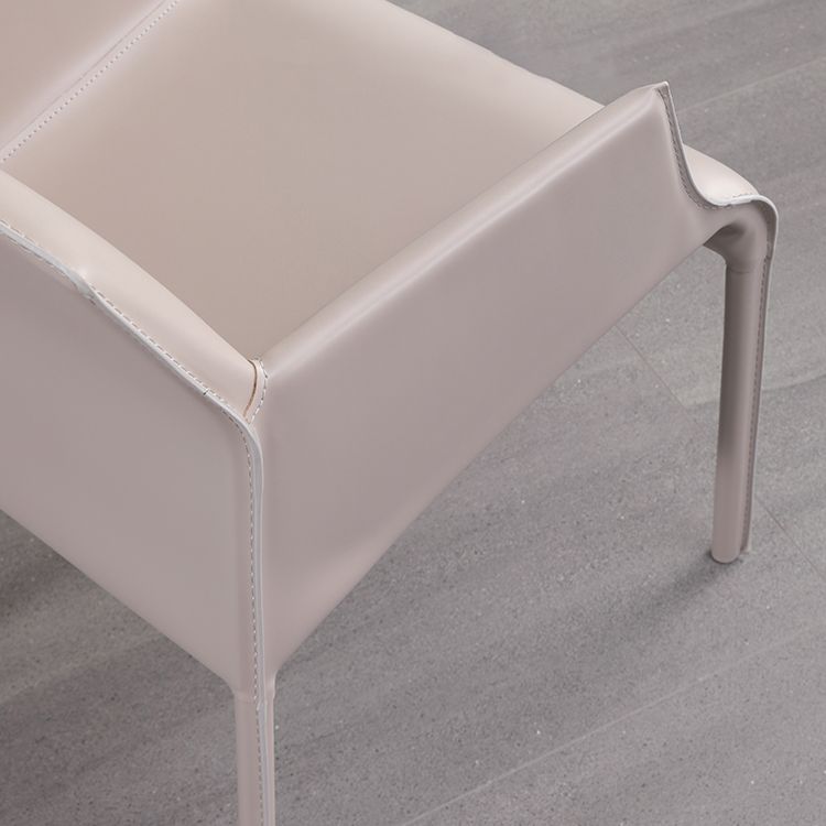 Modern Indoor Upholstered Arm Chair Faux Leather Dining Chair for Dining Room