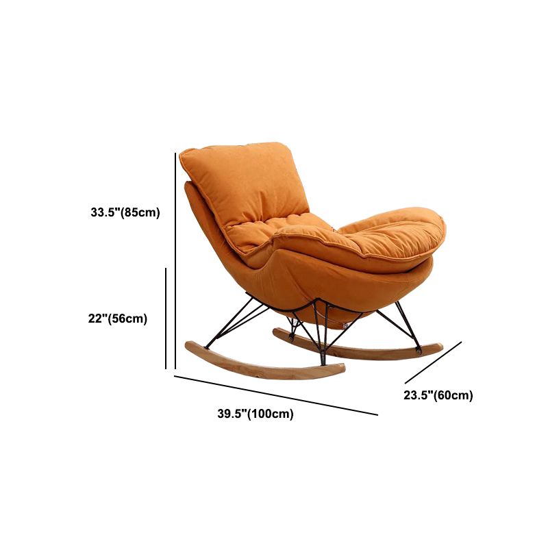 Solid Wood Rocking Chair Modern Rocker Chair with Removable Cushions