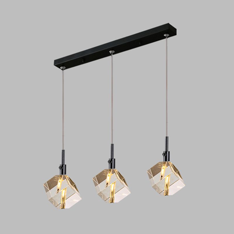 Unique Shape Hanging Lighting Modern Style Crystal Pendant Lamp for Bedroom