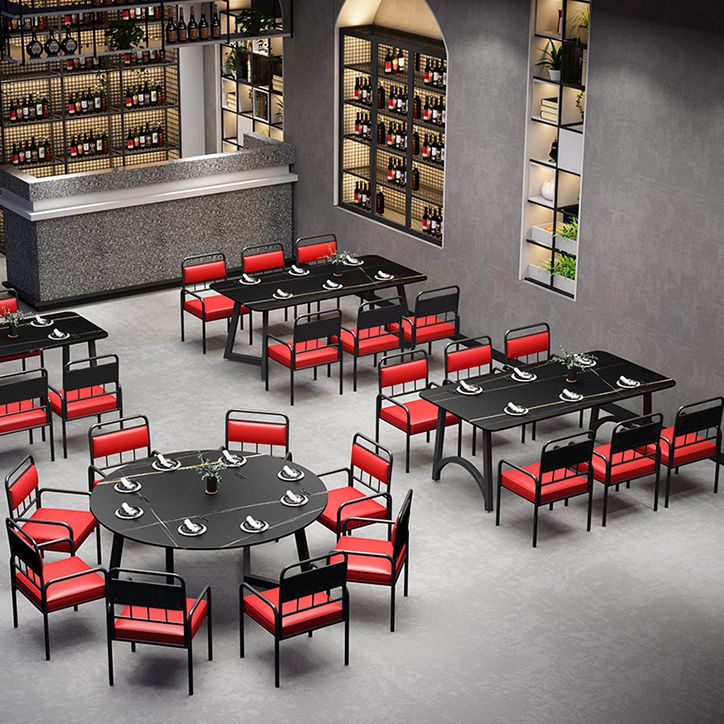 Modern Furniture 1/2/3/5/7/9 Pieces Sintered Stone Dining Set in Black