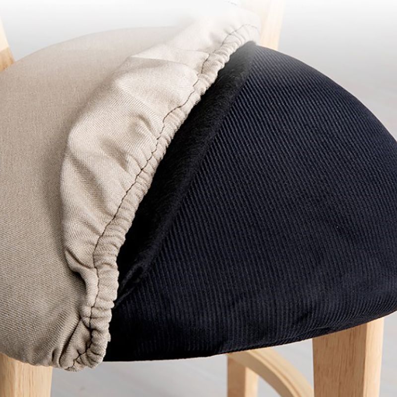 Industrial Armless Backrest Counter Stool Wood Bar Stool with Pedal for Cafe