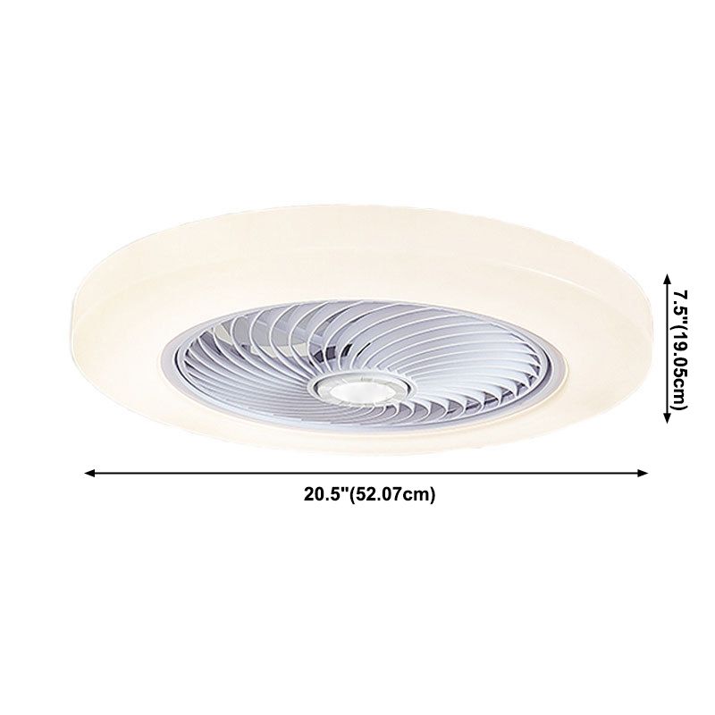 Makkaronstil Rundlüfter Lüfter Licht Acryl Schlafzimmer LED Semi Flush Mount Leuchte