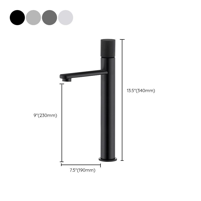 Knob Handle Square Faucet Brass Deck Mounted Bathroom Sink Faucet