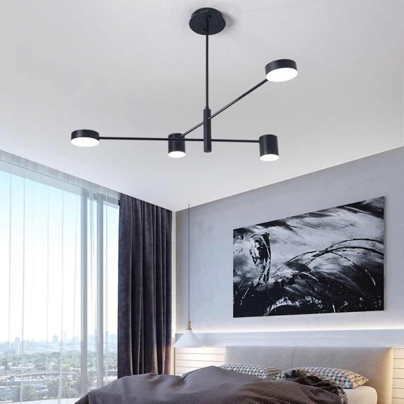 Contemporary Style Cylinder Shape Pendant Chandeliers Metal Hanging Light Fixtures