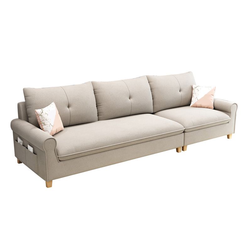 Round Arm Modular Furniture Sectionals with Storage for Living Room