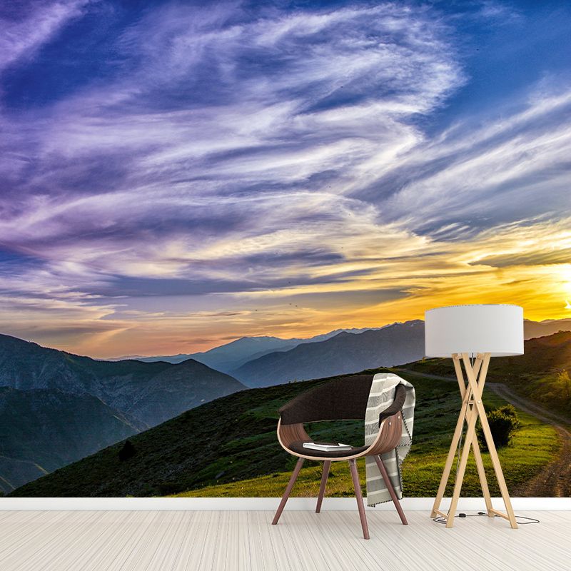 Sky Cloud Photography Style Sky Mural Wallpaper Mildew Resistant for Home Decor