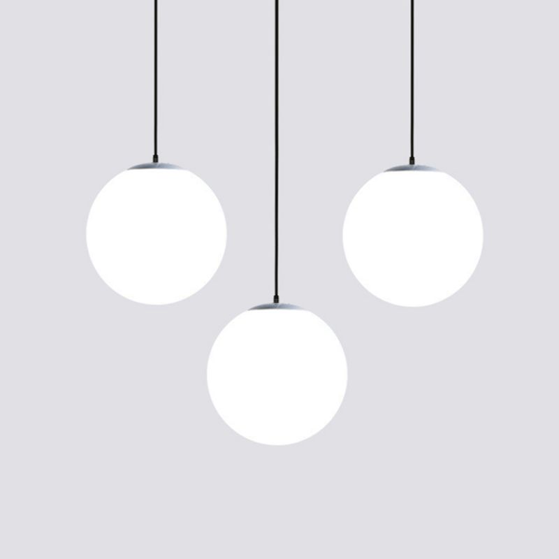 Ball Shape Hanging Light Fixture Glass Simple Hanging Pendant Light
