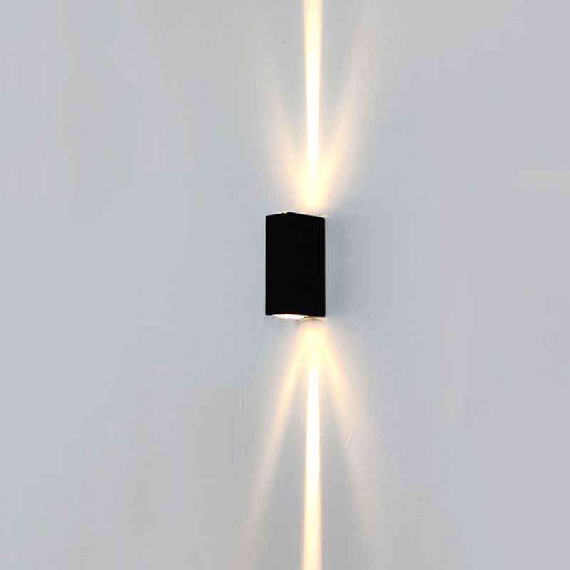 Sombra rectangular arriba y abajo de la pared LED aplanos modernos de estilo minimalista de metal de estilo minimalista