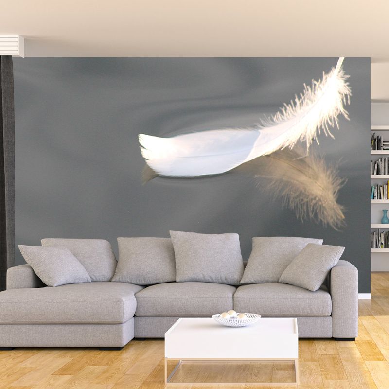 Decorative Photography Wall Mural Stain Resistant Environmental Feather Wallpaper