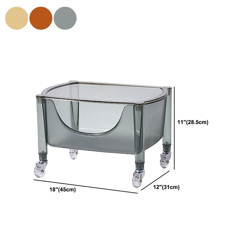 Multi Tiers Plastic Bookcase 12.2" Wide Standard Shelf Bookcase for Home Office