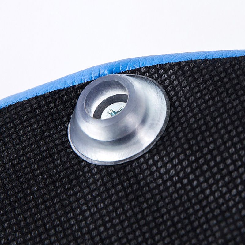 Modern Round Shape Pouf Leather Solid Color Pouf for Drawing Room