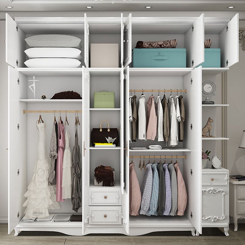 Bedroom Hinged Door Storage Cabinet Manufactured Wood French Country Cabinet with Drawers