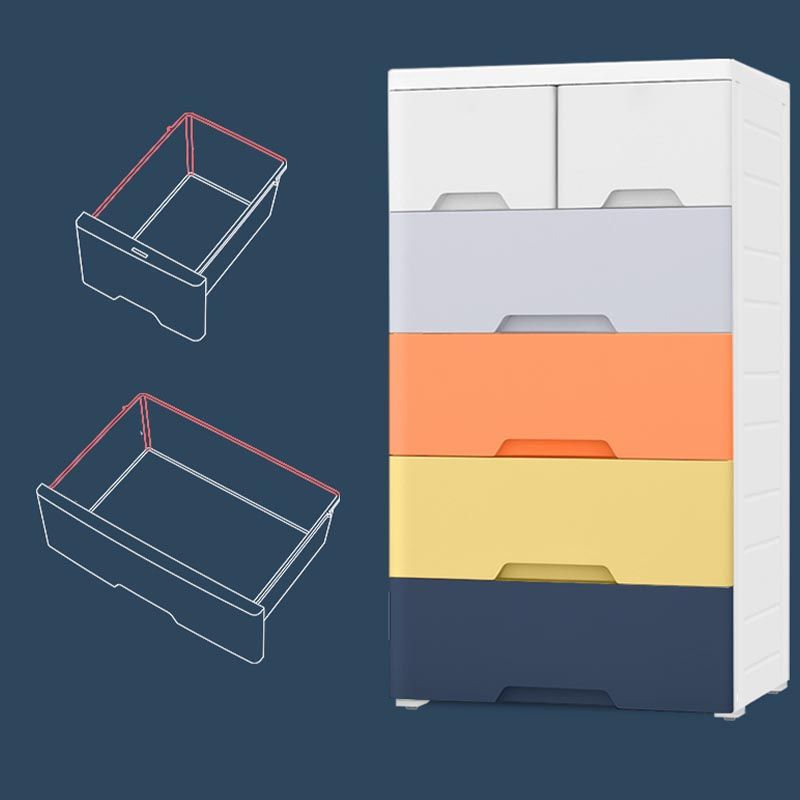 Non-Hanging Armoire with Drawer Contemporary Storage Cabinet